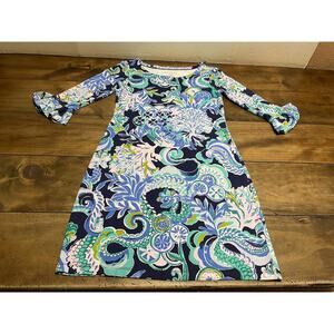 Lilly Pulitzer Sophie Ruffle Dress UPF 50 in Sirens and Spirits Size XSS Shift